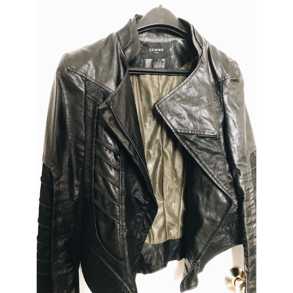 Black leather jacket